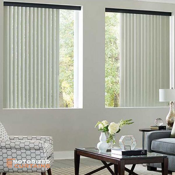 Motorized Vertical Blinds Modern Window Covering Solution