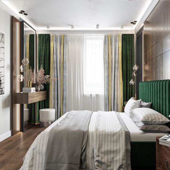 Elegant Bedroom Curtains Dubai